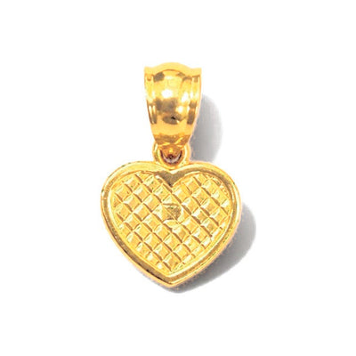 Dije Corazón Texturizado Oro 14k