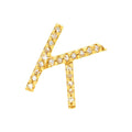 11mm Dije Oro 14k Inicial con Diamantes Naturales