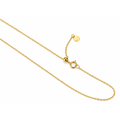 1mm Cadena Cable Oro 14k Ajustable con Bola Deslizante