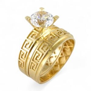 Round Stone Duo Ring