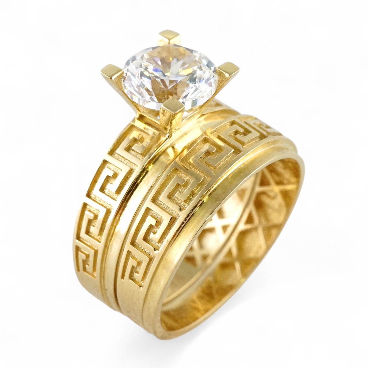 Round Stone Duo Ring