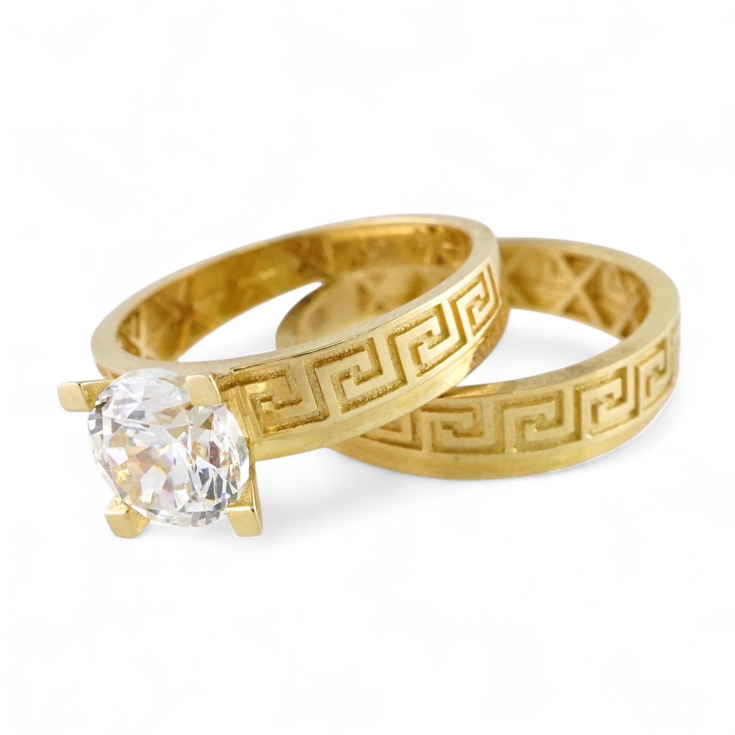 Round Stone Duo Ring