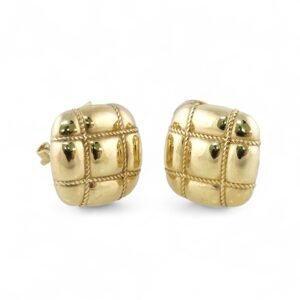 Fancy Grid Design Earring