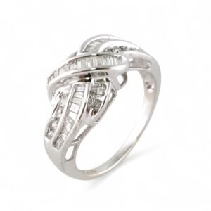 14k White Gold Diamond Fancy Ring