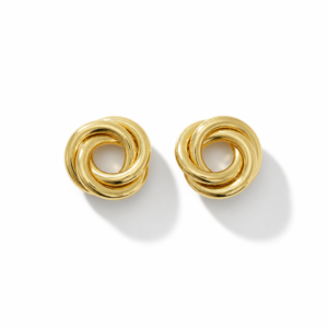 10k Yellow Gold Twisted Fancy Earring
