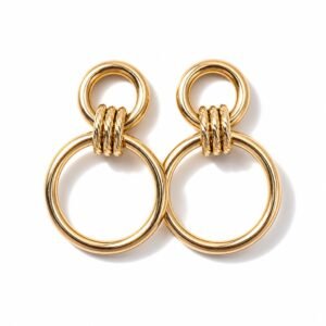10k Yellow Gold Fancy Hoop Earrings