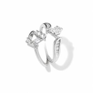 10k White Gold Fancy Duo Design Ring