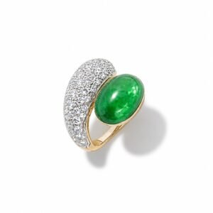 14k Yellow Gold Diamond Fancy Design Ring