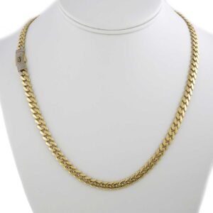 10k Yellow Gold Hollow Monaco Chain