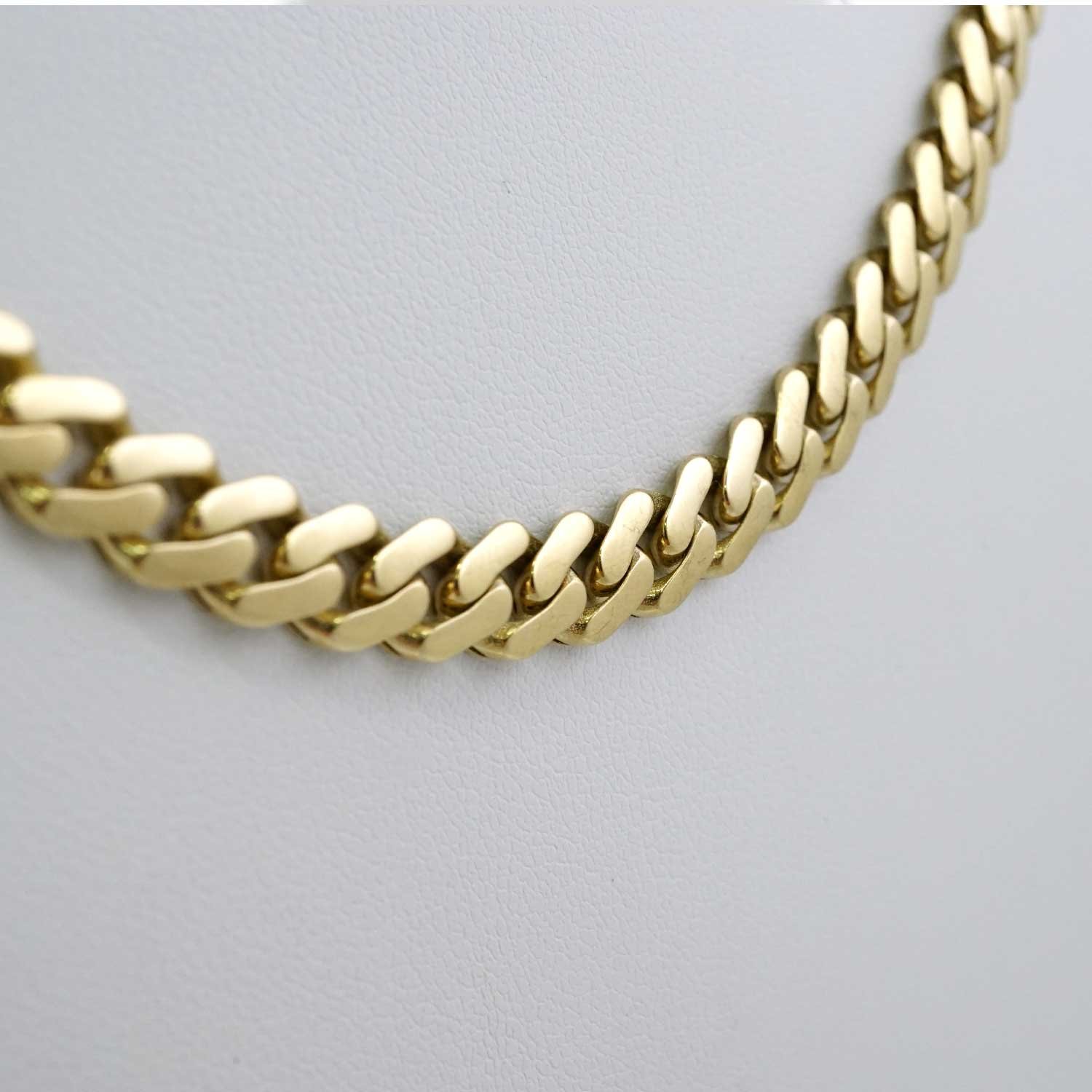 10k Yellow Gold Hollow Monaco Chain