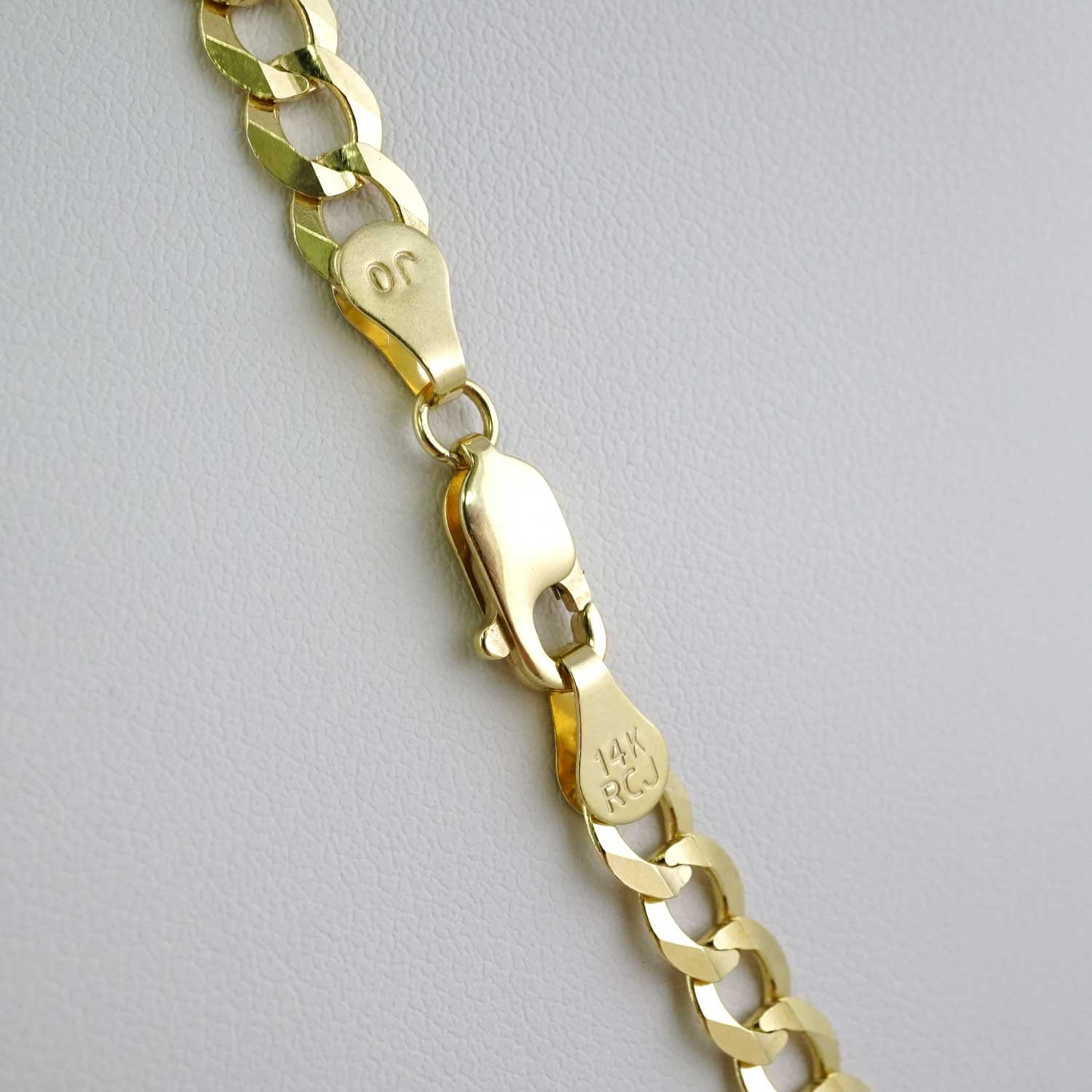 14k Yellow Gold Cuban Curb Chain