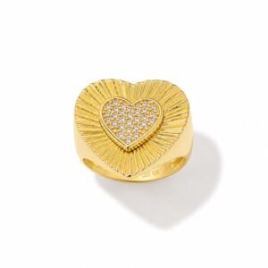 Anillo 10k de corazón grande