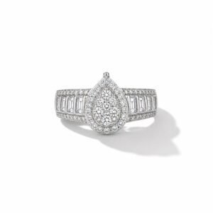 Anillo plata s925 Moissanite VVS1 de compromiso