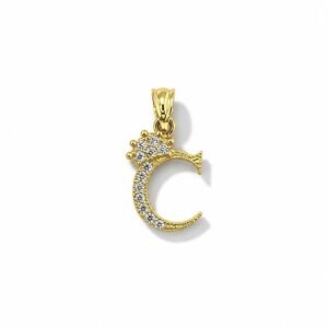 Dije de letra inicial con corona