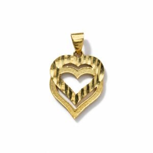 Dijes de doble corazón 10k