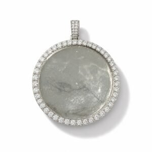 Dije grande plata s925 con moiss VVS1