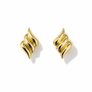 Aretes 10k estilo omega