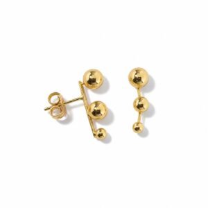 Aretes de 3 bolas 14k