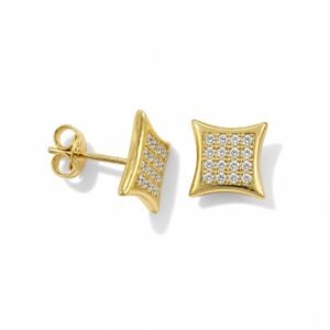 Aretes cuadrados 10k