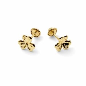 Aretes 14k cierre rosca