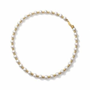Gargantilla 14k con perlas lab