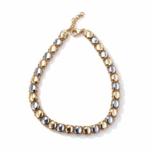 Brazalete doble tono 14k