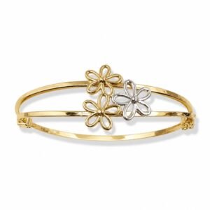 Brazalete doble tono 14k