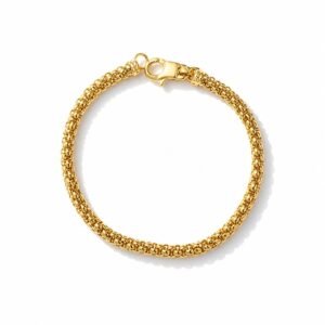 Brazalete popcorn 14k