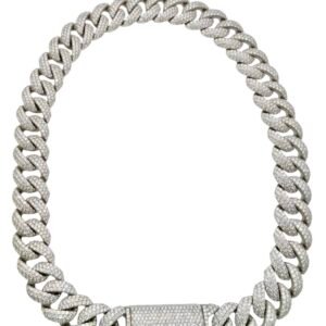 Cadena cubana plata s925 vvs1 moiss