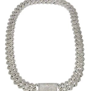 Cadena cubana plata s925 VVS1 Moissanite