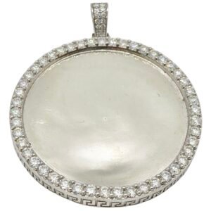 Dije grande plata s925 con moiss VVS1