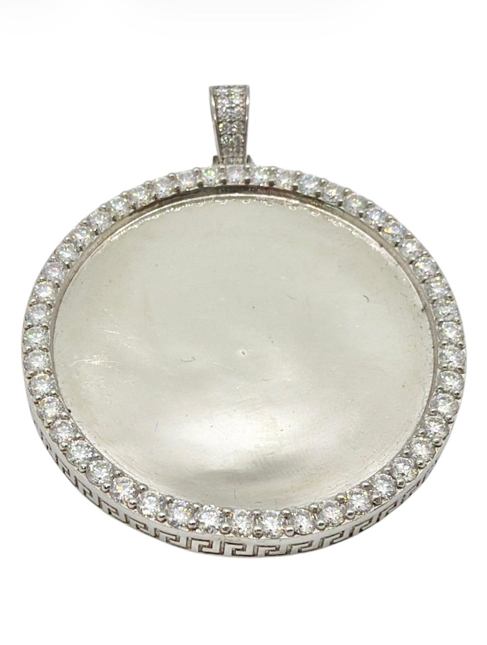 Dije grande plata s925 con moiss VVS1