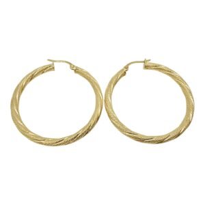 Argollas torcidas nevada 14k