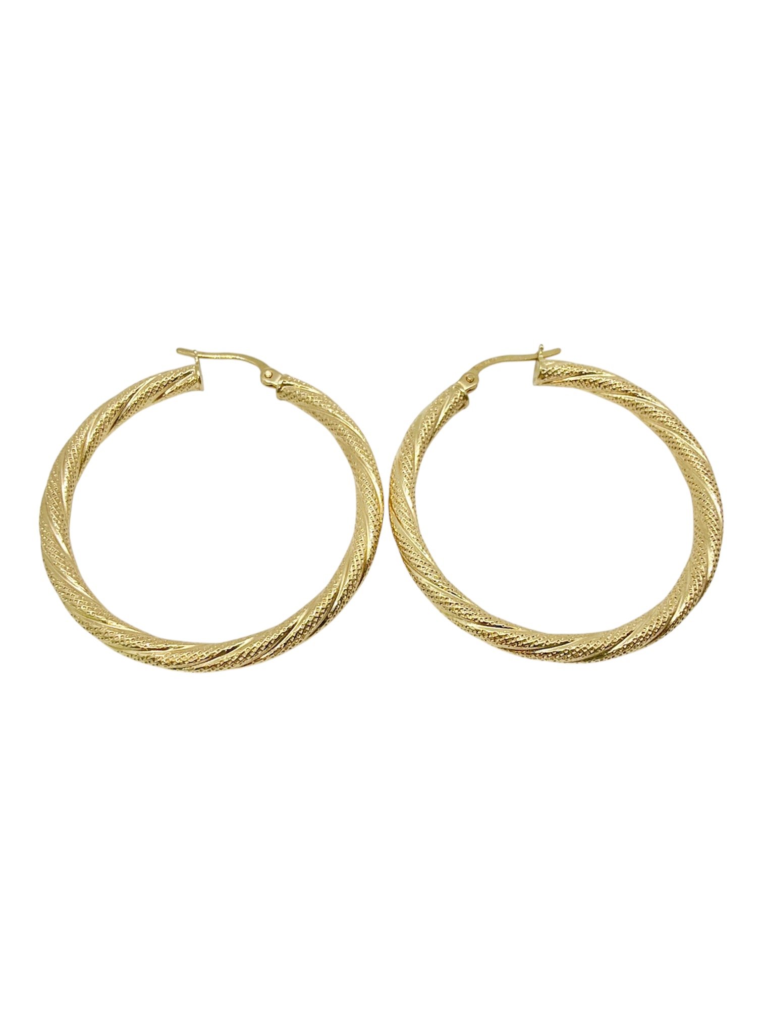 Argollas torcidas nevada 14k