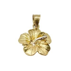 Dije de flor 10k doble tono
