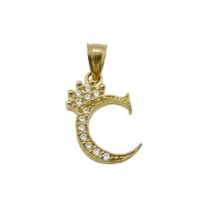 Dije de letra inicial con corona