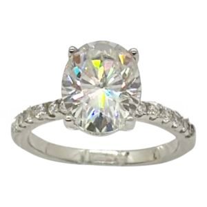 Anillo compromiso platas925 con Moissanite VVS1 3ct