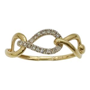 Anillo 14k diamante natural