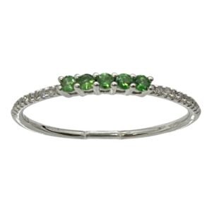 Anillo 14k diamante y esmeralda