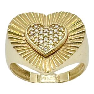 Anillo 10k de corazón grande