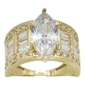 Anillo10k matrimonio circonio