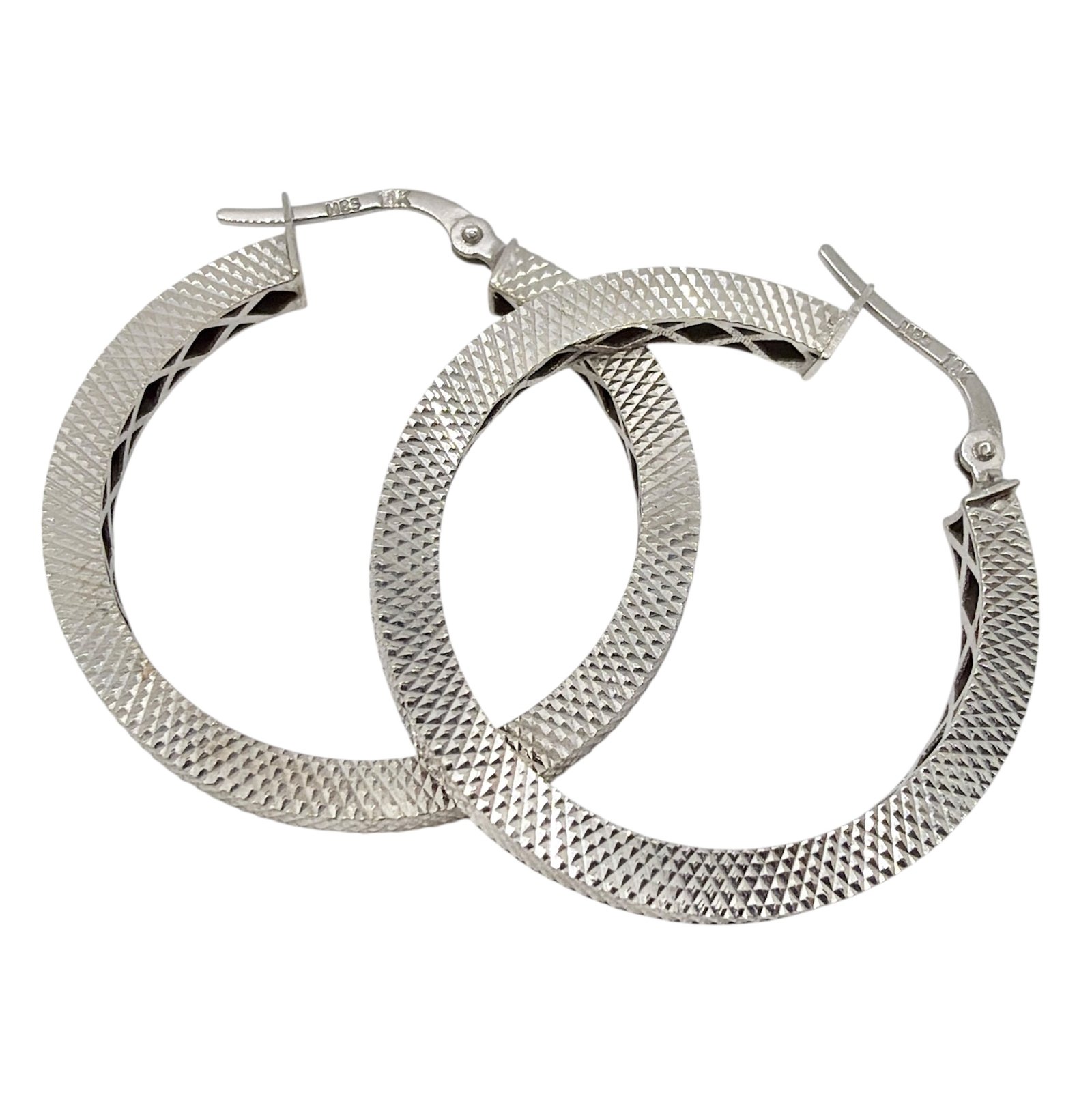 Argollas oro blanco 10k