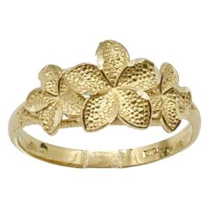 Anillo 10k de flores