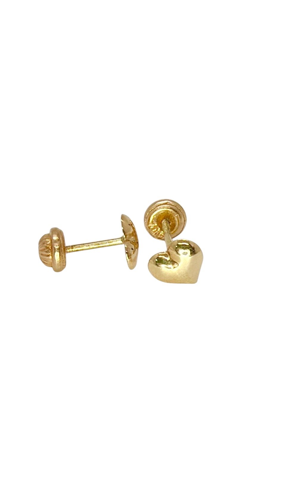 Aretes 18k corazón