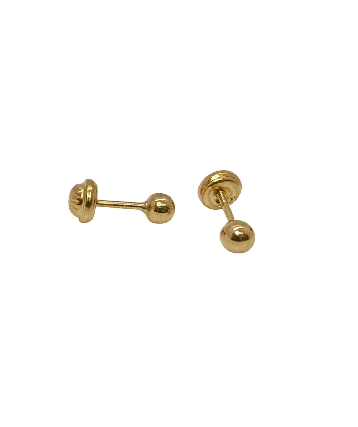 Aretes 18k dormilonas pequeñas
