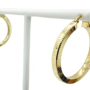 Argollas a rayas 10k