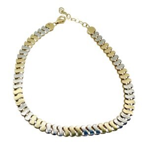 Brazalete 14k doble tono