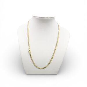 Cadena 14k corte brillo solida