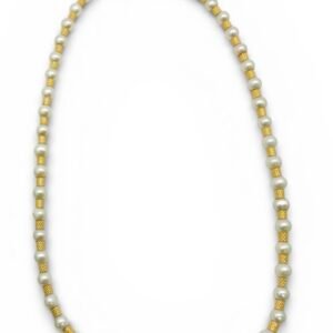 Gargantilla 14k con perlas lab