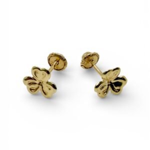 Aretes 14k cierre rosca